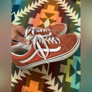 Vans Orange White Sneakers Classic Skate Style